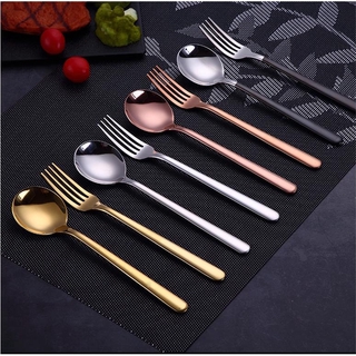 Muỗng/ Nĩa ăn bằng thép không gỉ 304 phong cách châu Âu
