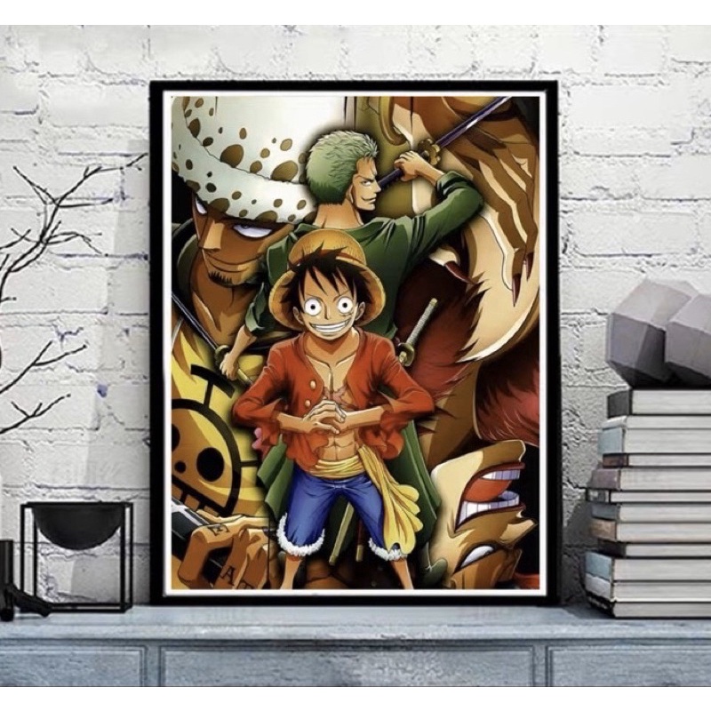 Tranh Sơn Dầu Số Hoá Tự Tô Hình Đảo Hải Tặc One Piece