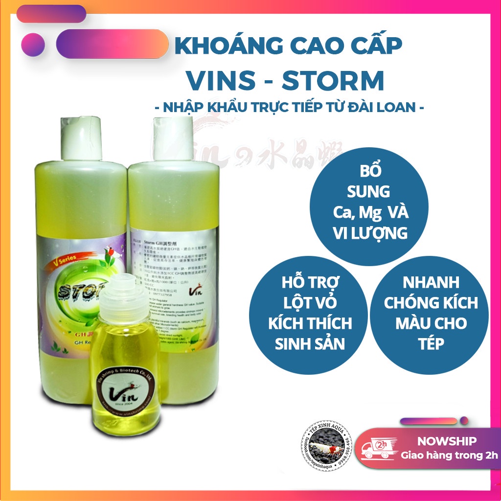 Khoáng nước cho tép cảnh cao cấp - Vin Storm GH Regulator - Khoáng tôm tép cảnh    - TÉP XINH AQUA