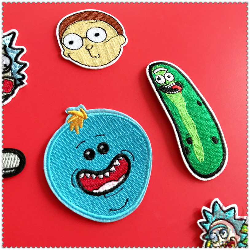 1 Sticker Ủi Thêu Hình Hoạt Hình Rick And Morty