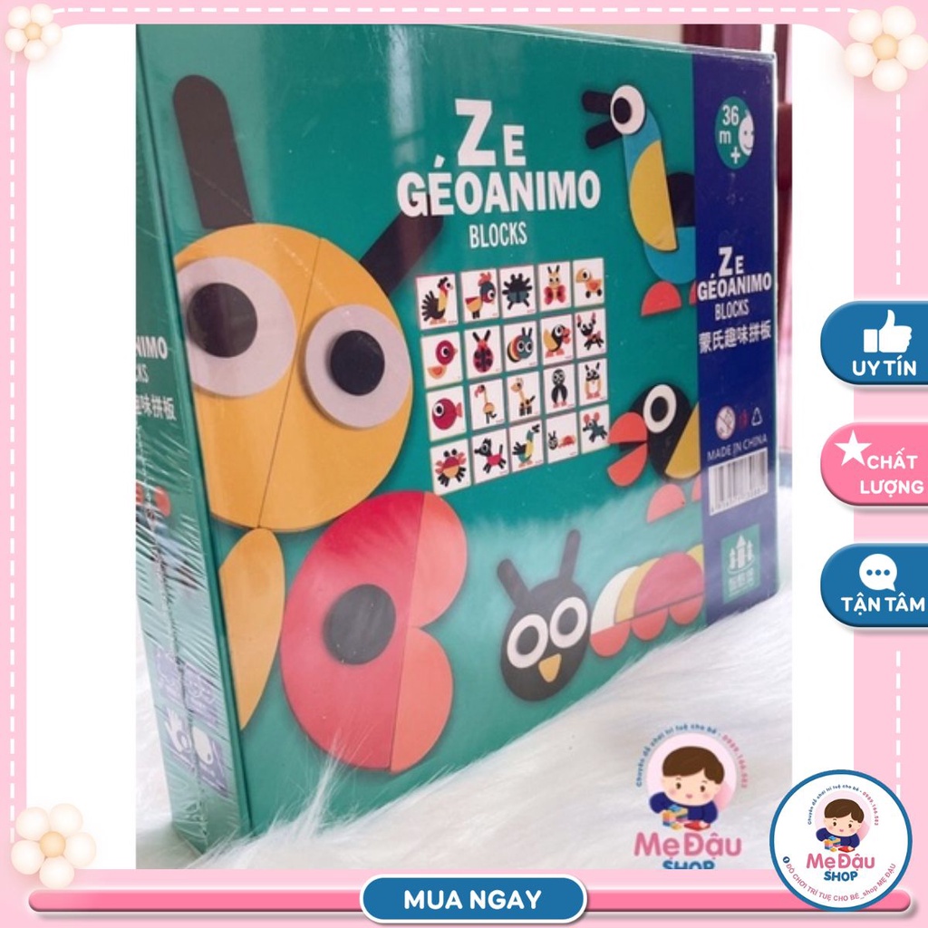 Bộ ghép hình tư duy sáng tạo theo thẻ Montessori - ẢNH THẬT🍁