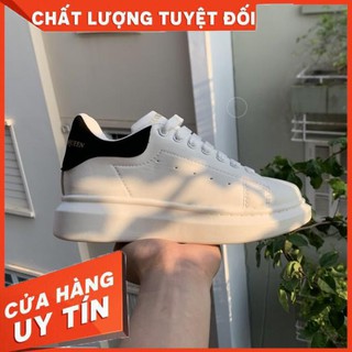 Giày Sneaker Nam Nữ Trắng MC Queen , MCQ Gót Nhung Dây Lụa Cao Cấp - Ảnh Thật