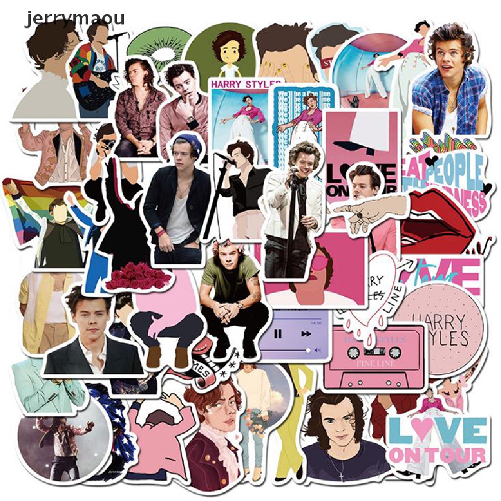 Bộ 50 Sticker Ca Sĩ Harry Edward Trang Trí Xe Đạp Laptop