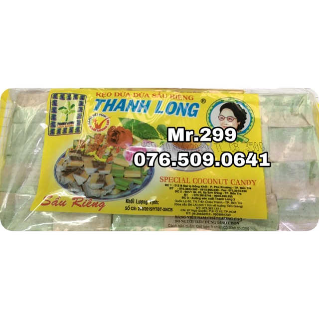 Kẹo dừa Thanh Long dạng phong 350 gram