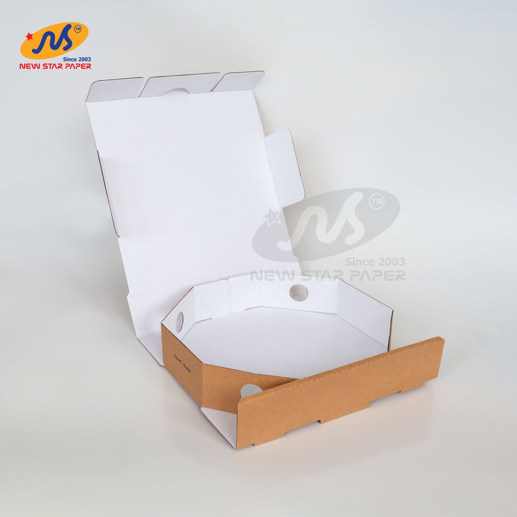 Size M - 25x25x5cm - Bó 10 hộp giấy pizza