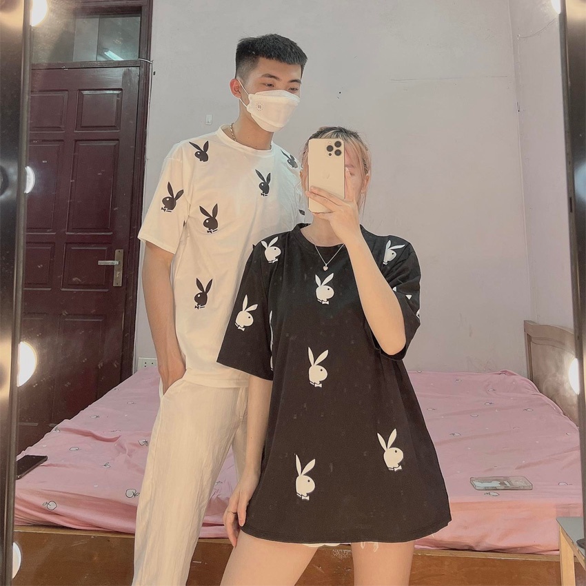 Áo Phông Thỏ Play.me 2 H&H CLOTHES Màu Ảnh Thật T2 Video