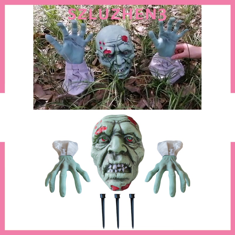 [SmartHome ] Scary Garden Zombie Decoration Horrible Outdoor Lawn Severed Spooky Ornament