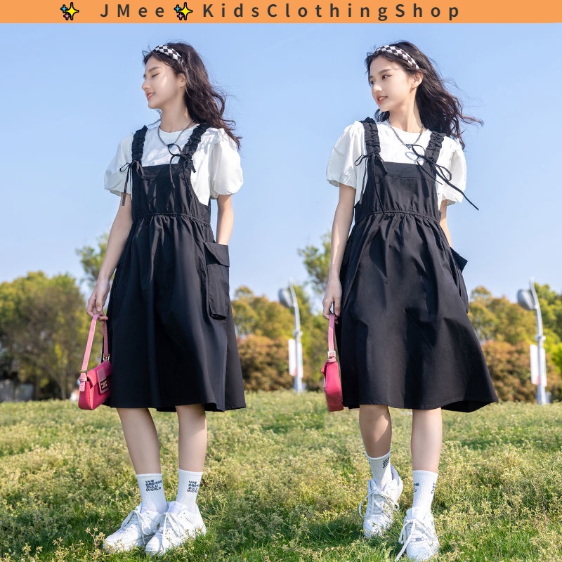 Đầm tay ngắn phong cách Hàn Quốc thời trang hè mới 2022 cho bé gái 3-14 tuổi