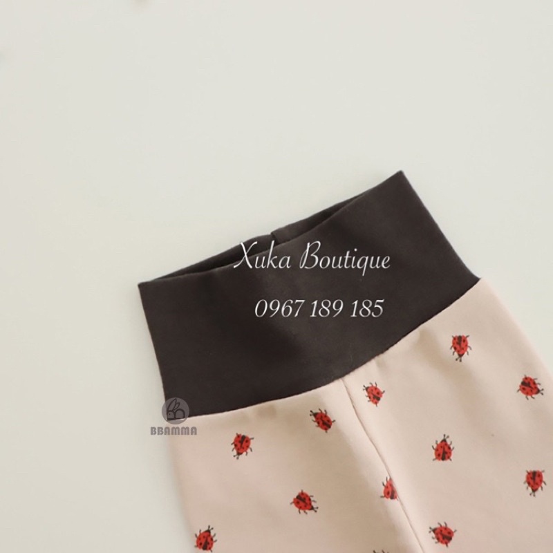 Bodysuit Dài Tay Kèm Quần BBAMMA Quảng Châu Cao Cấp Cho Bé 0-2 Tuổi Style Hàn Quốc Cotton Dài Tay Thu Đông Cực Đẹp