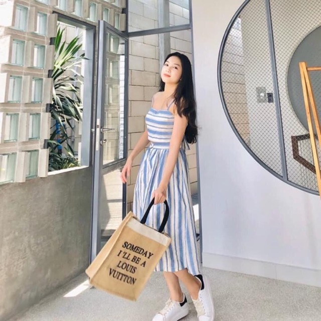 Set áo croptop 2dây mix chân váy