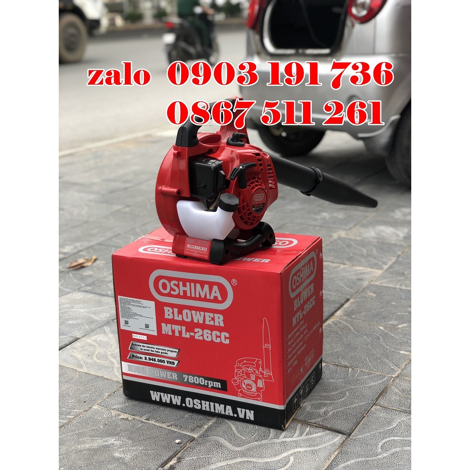 Máy thổi lá vườn cây cao su, máy thổi lá Oshima 26CC chính hãng