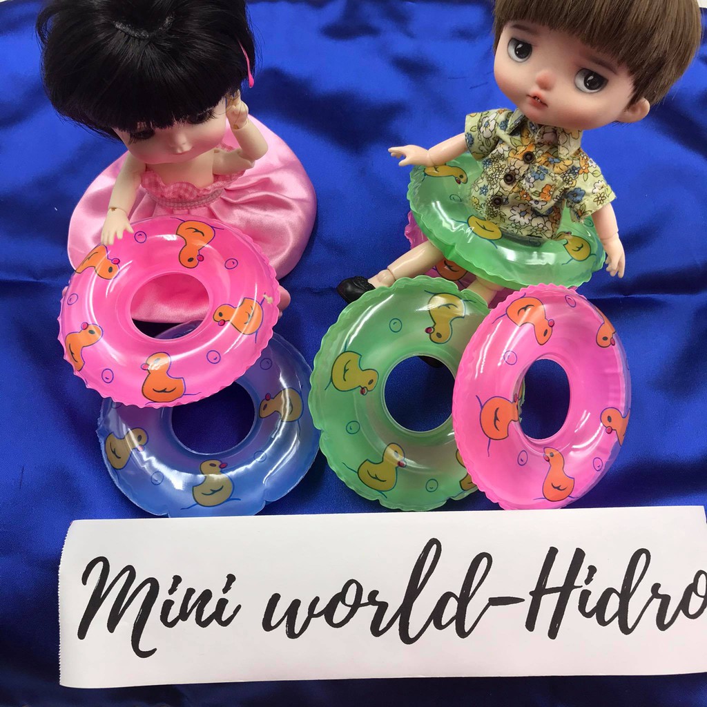Phao bơi mini tí hon cho búp bê BJD tỉ lệ 1/8 barbie, phao đồ chơi