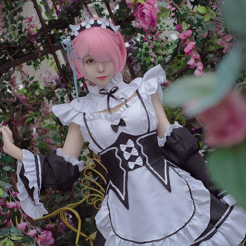 ANEMONE Đầm Hóa Trang Nhân Vật Hoạt Hình Nữ Kara Hajimeru Re Life In Different World Isekai Seikatsu Ram Halloween