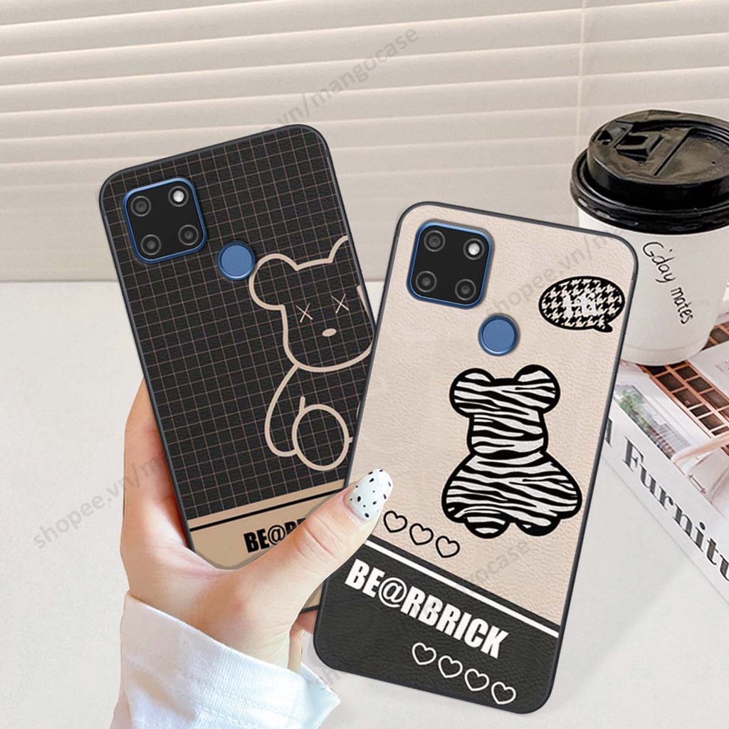 Ốp lưng Realme C12 / C15 in hình happy nice, bé gấu đáng yêu