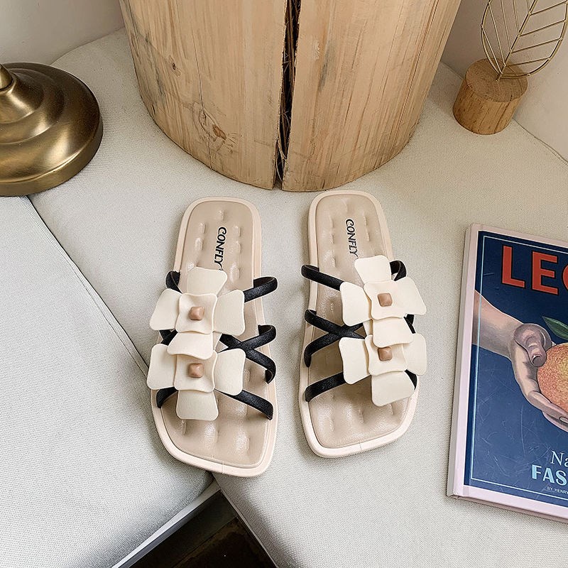 IELGY Dép đế dày quai dây La Mã dành cho nữ nhiều kích cỡ tùy chọn
