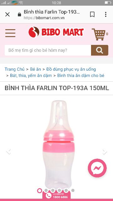 Thanh lý bình thìa ăn dặm FARLIN giá 100k