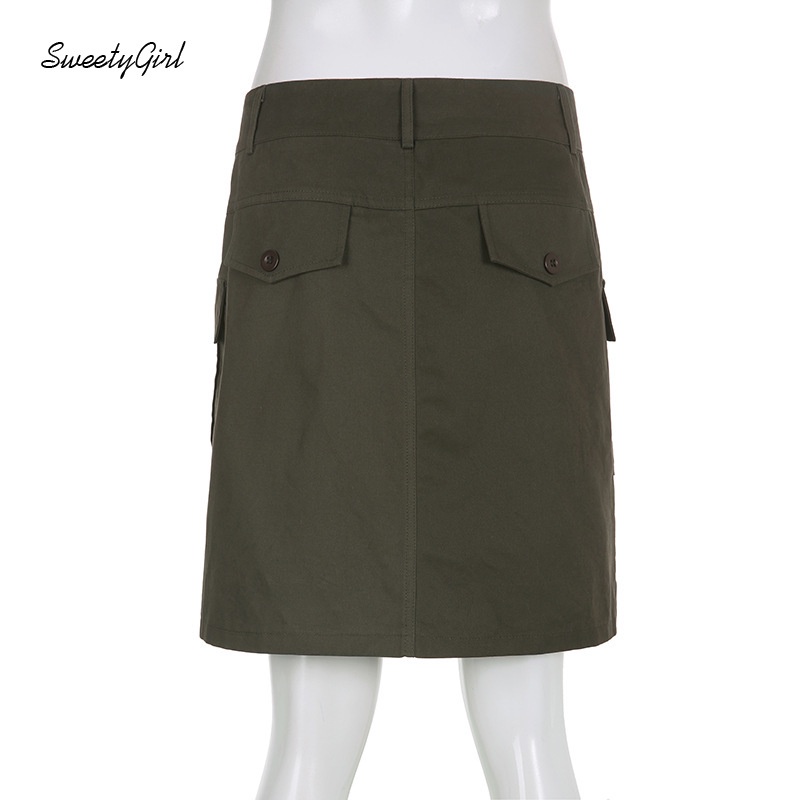 Chân Váy Midi Lưng Thấp Màu Trơn Dáng Rộng Thời Trang 2022 Cho Nữ