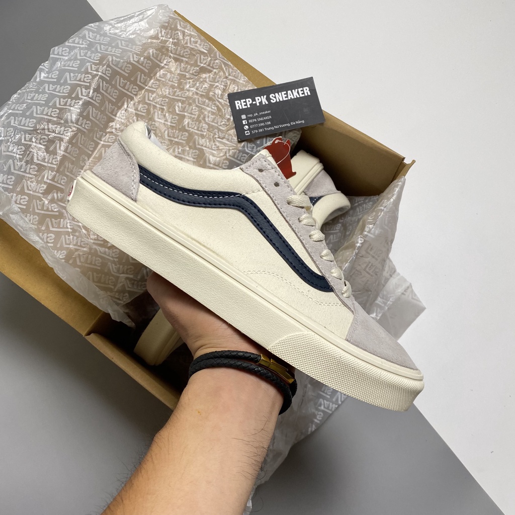 Giày đi học Vans Style 36 White Black (Trắng/Đen) - REPK Sneaker | Phiên bản 1:1 chuẩn