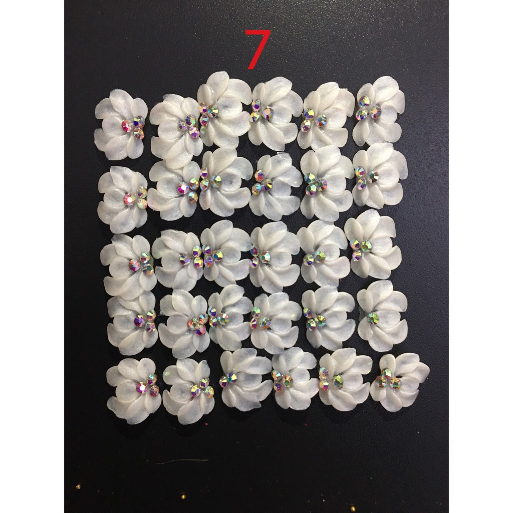 Sỉ 10 bông hoa bột trang trí móng