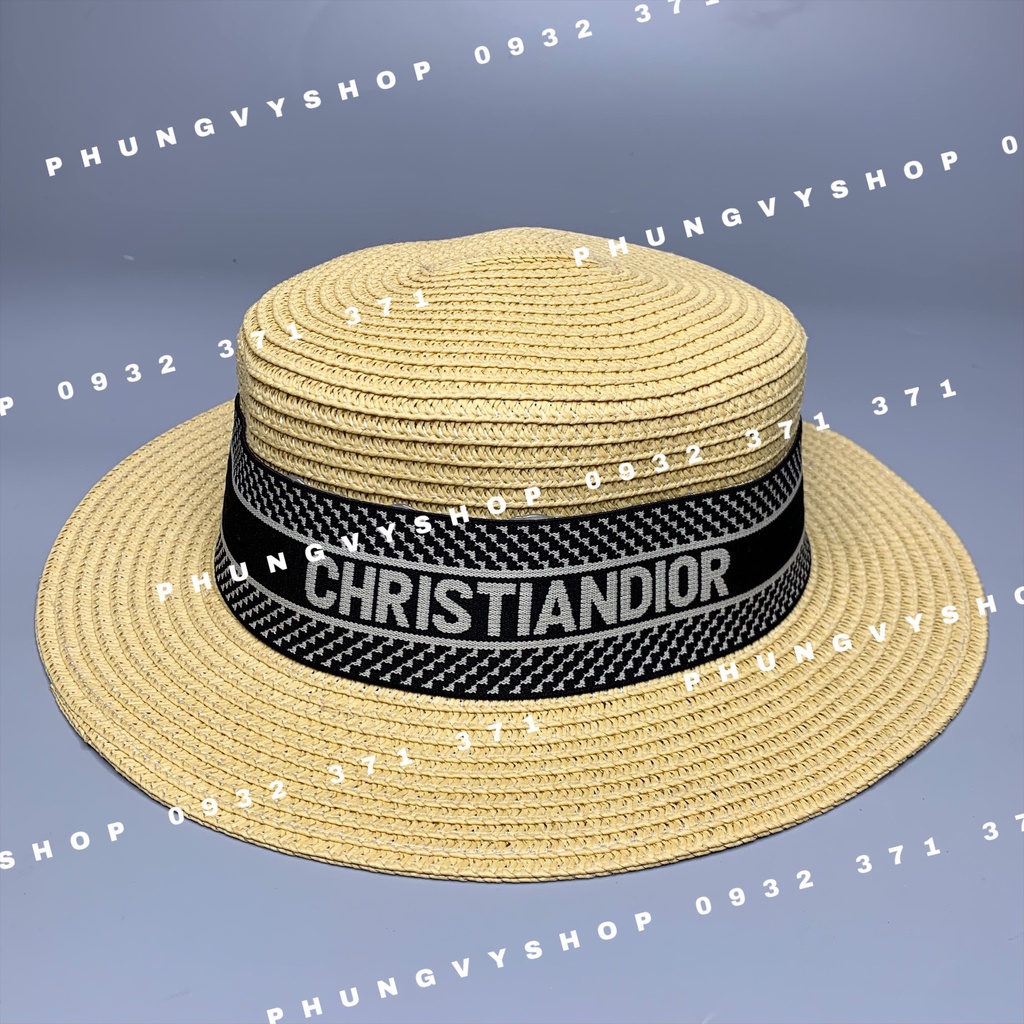 ( Dây đai dệt XỊN ) Mũ cói VÀNH NHỎ VIỀN CHRIS nón đi biển che nắng