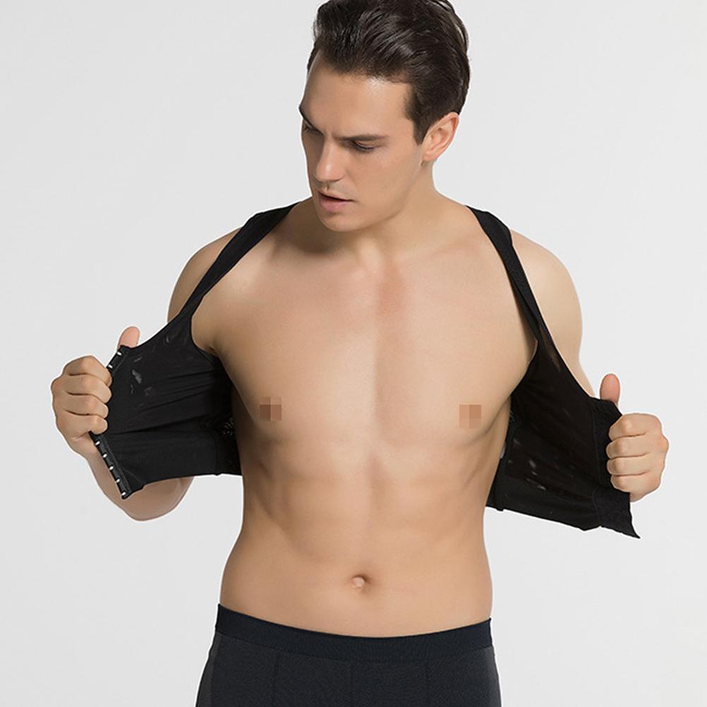 [Global] Men Gynecomastia Shaper Adjustable Slimming Chest Corset Compressing Body Building Sleeveless Tops Correct