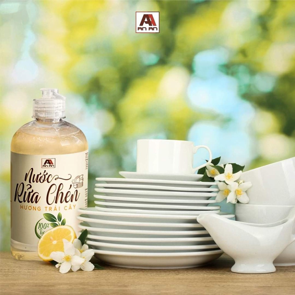 Nước rửa chén, hữu cơ Enzyme, 100% từ thiên nhiên- An An, bảo vệ làn da tay, không kích ứng da, ngăn ngừa vi khuẩn