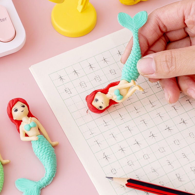 Tẩy gôm xóa hình nàng tiên cá ( sỉ 1 hộp 48 tẩy)