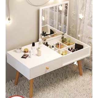 [Mẫu mới] [FREESHIP 70K- Hoàn XU] Tủ Bàn Trang Điểm Ngồi Bệt Kèm Gương Trang Điểm Gỗ Malaysia - Hàng Xuất Khẩu Nhật