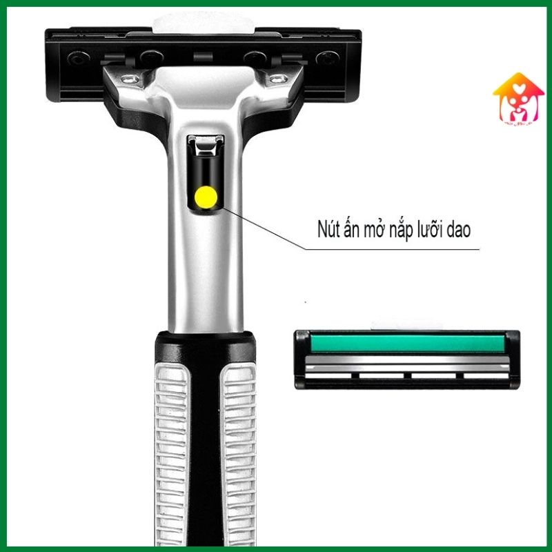 Dao cạo râu 2 lớp bằng tay dùng 1 lần- lưỡi dao thay thế đơn giản nhanh chóng