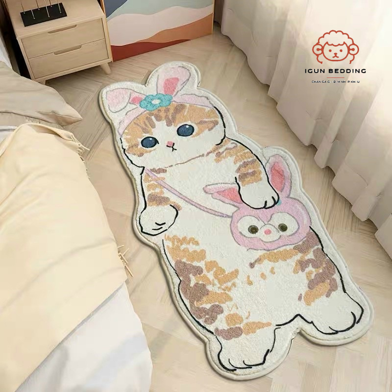 Thảm decor hình mèo IGUN BEDDING siêu đáng yêu