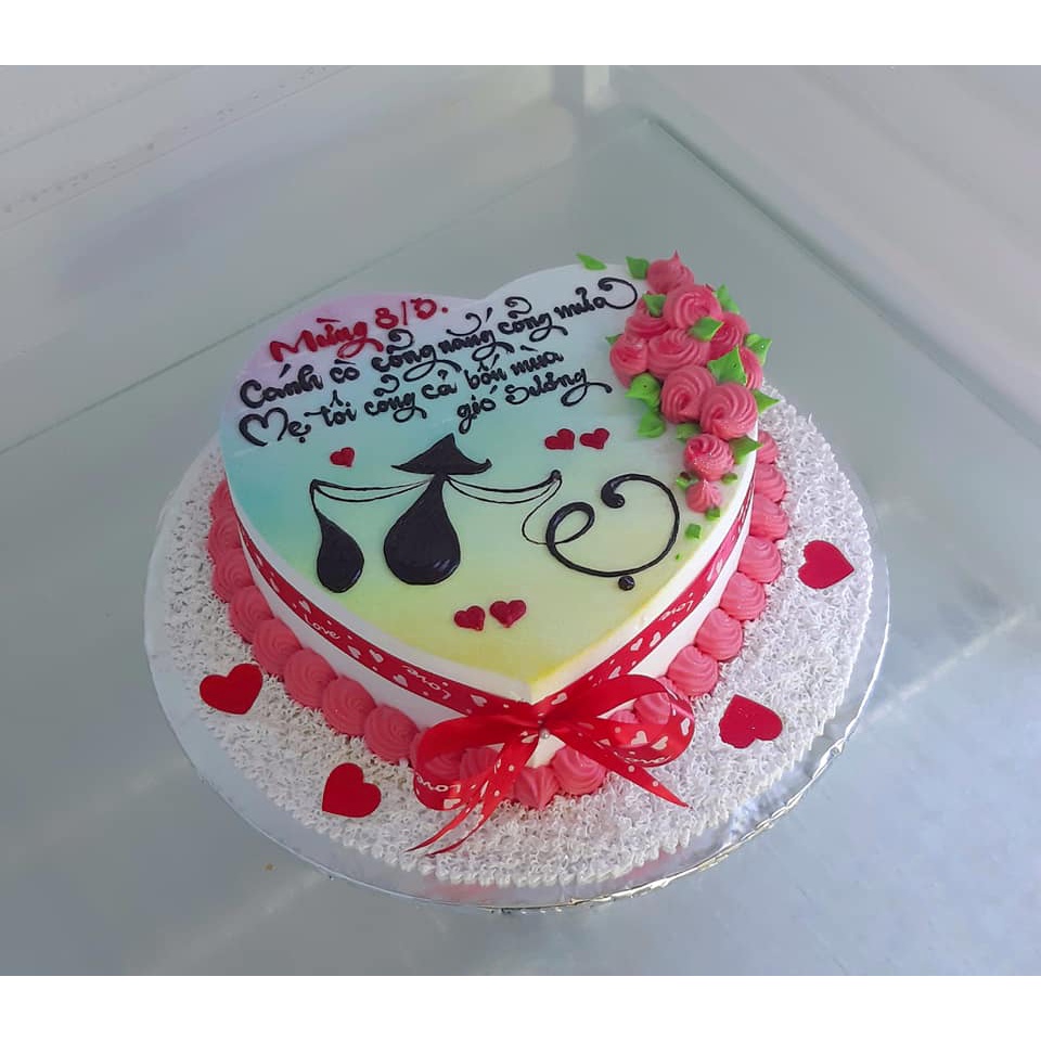 Bánh kem chủ đề mừng ngày quốc tế phụ nữ, ngày phụ nữ Việt Nam (Quý khách vui lòng đặt trước 1 ngày)