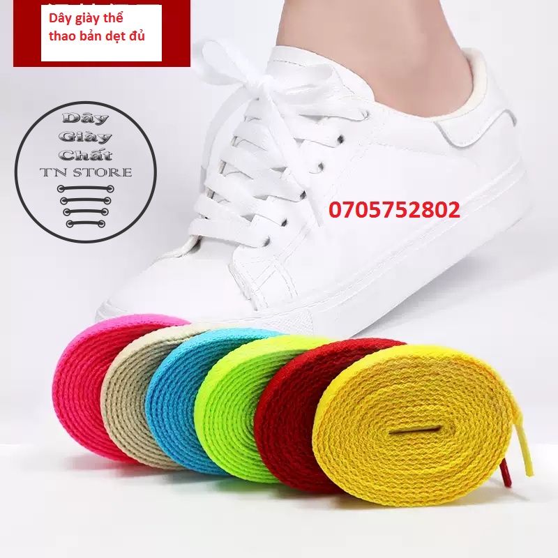 Dây giày dẹt, dây giày sneaker nhiefu màu kích thước 120-160CM [ Bán theo cặp ]