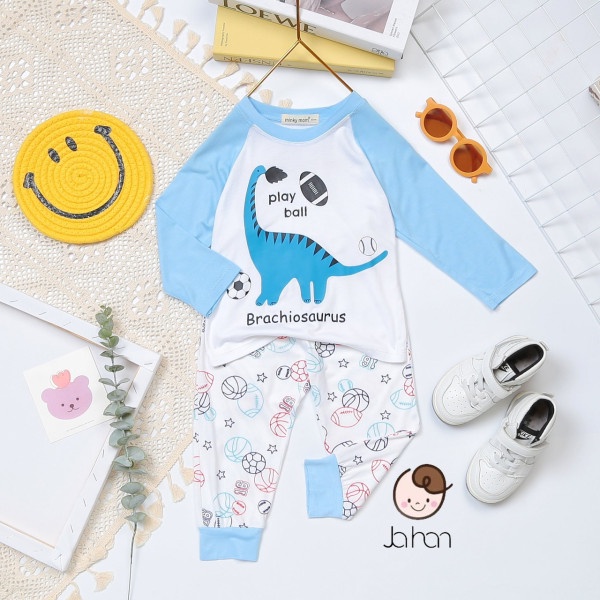 Bộ dài tay thun lạnh✨FREE SHIP✨loại 1 cho bé cực dễ thương 7-18kg