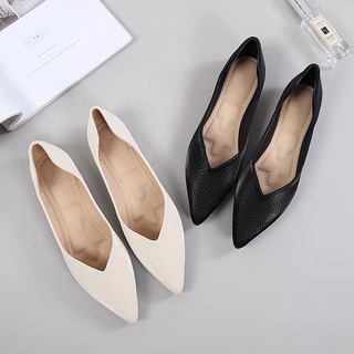 GIÀY Bệt NỮ KHOÉT EO đế mềm mũi nhọn- D394