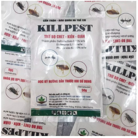 Bột phấn KILLPEST 50gram - Diệt kiến, bọ ch.ét, gián, côn trùng