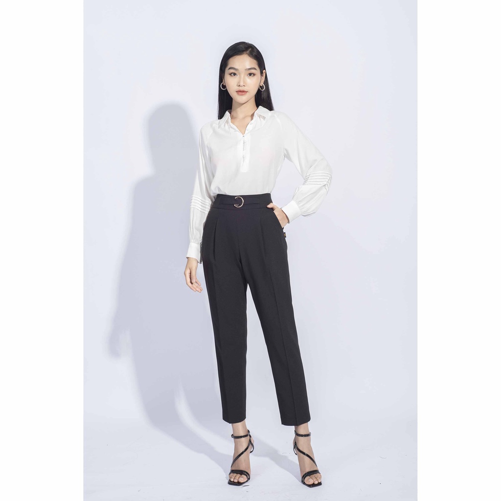 Quần baggty cạp bản to, đính mặt kim loại MMOutfit M-QU000421053