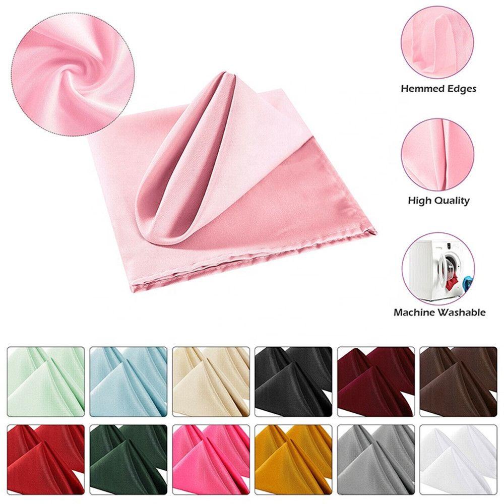 SUENIN 1 / 8 Khăn Trải Bàn Vải Satin Bóng Sang Trọng 15.7X15.7 Inch