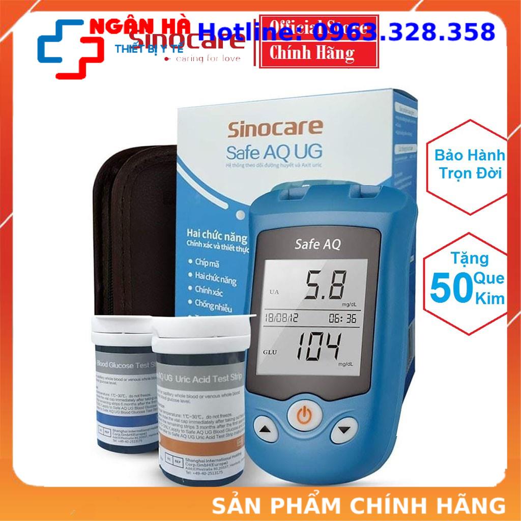 Máy đo tiểu đường và axit uric (bệnh gút) 2 trong 1 chính hãng SINOCARE