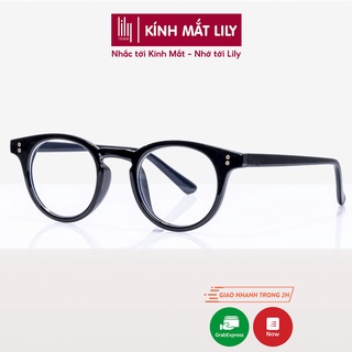 Gọng kính cận nam nữ LILYEYEWEAR mắt tròn nhỏ chất liệu nhựa chắc chắn màu sắc thời trang 2129