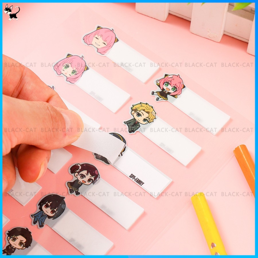 Nhãn Dán Ghi Chú Chống Thấm Nước Họa Tiết Hoạt Hình Anime Spyxfamily
