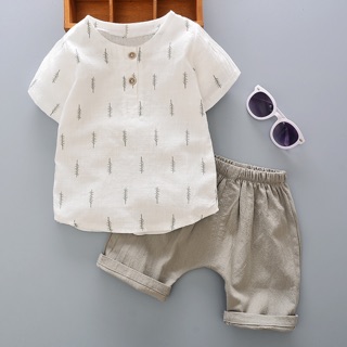 Bộ vải linen cho bé trai