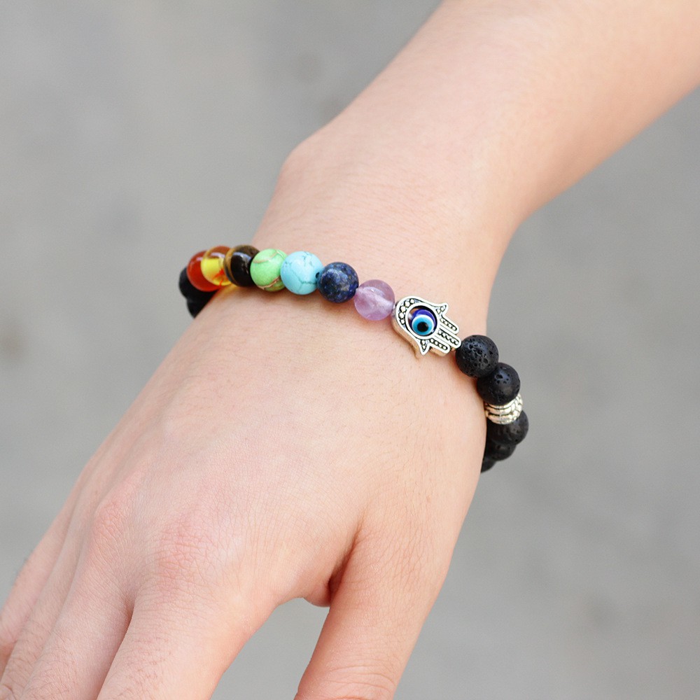 Vòng Tay Chuỗi Hạt Đá Núi Lửa Nhiều Màu | BigBuy360 - bigbuy360.vn