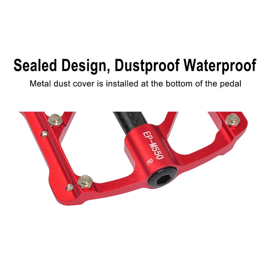 Bàn đạp LITEPRO bằng sợi carbon chống trượt 3 vòng bi kín cho xe đạp leo núi