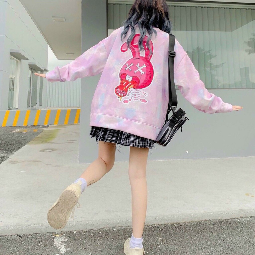 Áo khoác nỉ cardigan unisex form rộng loang Ngoài Hành Tinh nam nữ ulzzang Wind | BigBuy360 - bigbuy360.vn