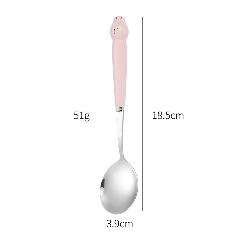 Bộ Muỗng Nĩa Bằng Thép Không Gỉ Hình Khủng Long Hoạt Hình Dễ Thương Cho Trẻ Em