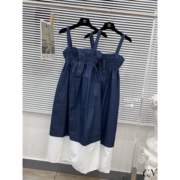 Váy bò, váy hai dây bò chun ngực dáng xuông cá tính