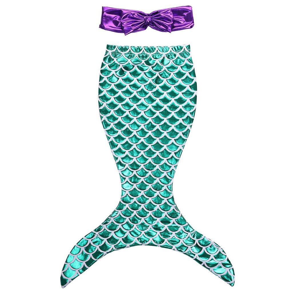 ღ♛ღBaby Girls Little Mermaid Tail Bikini Set Swimsuit Swimwear Bathing Summer Beach