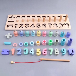 Bộ đồ chơi câu cá gỗ học số thông minh