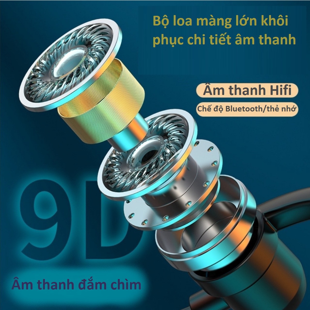 Tai Nghe Bluetooth 5.2 Pin Khủng 1000mAh Sử Dụng Lên Đến 100 Giờ , Hiển Thị Led Báo % Pin Tiện Dụng .