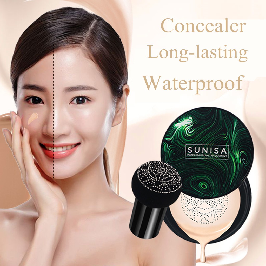 Monk City_ Kem nền BB SUNISA có bông trang điểm hình nấm tiện dụng （Tặng 1 Son tint） | BigBuy360 - bigbuy360.vn